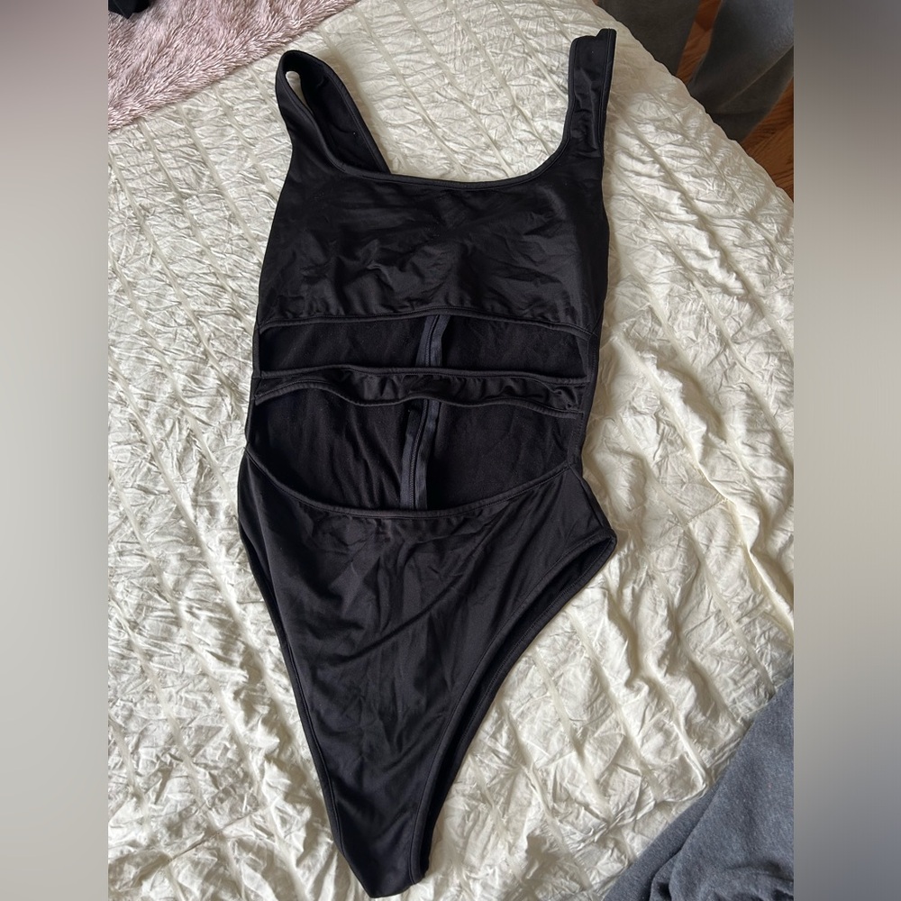 Black Cutout Bodysuit